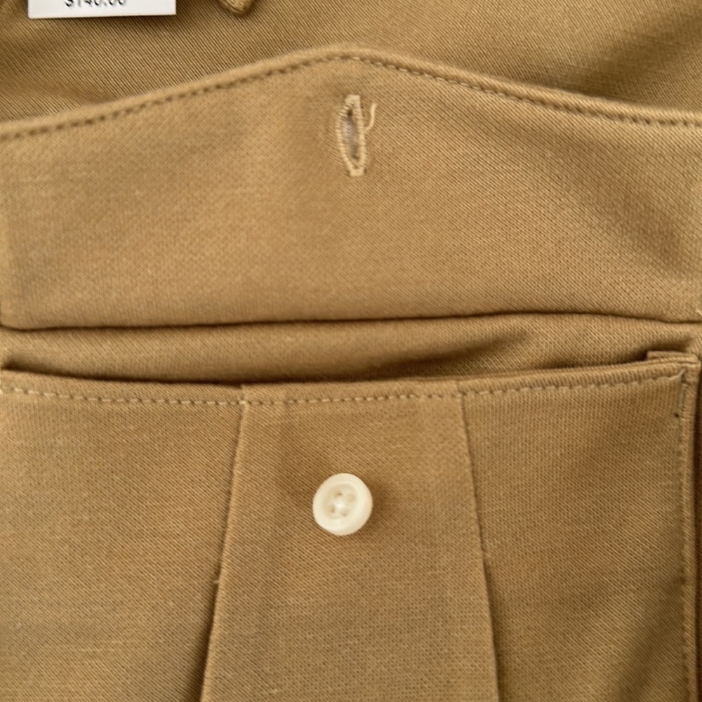 Banana Republic Tan Button-Front Midi Polo Shirt Dress Alegre - Picture 8 of 11